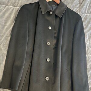 Lora Piana Overcoat 40R/40S Dillard's wool black men's coat